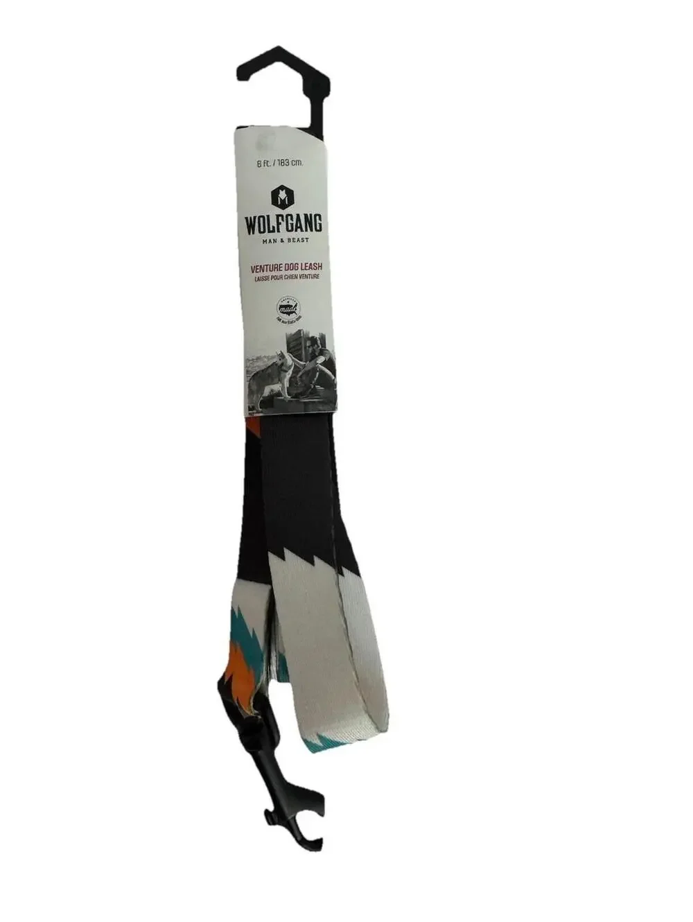 (RG) Wolfgang Man & Beast Venture Dog Leash 6ft Southwest Zig Heavy Duty Made